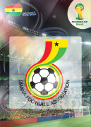 WORLD CUP BRASIL 2014 CLUB BADGE LOGO Ghana #169