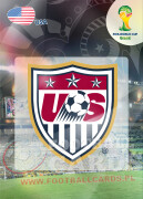 WORLD CUP BRASIL 2014 CLUB BADGE LOGO USA #316