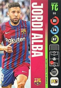 Top Class 2022 FC Barcelona TEAM MATE Jordi Alba #58