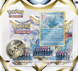 Pokemon TCG: Silver Tempest 3-pack Blister Manaphy