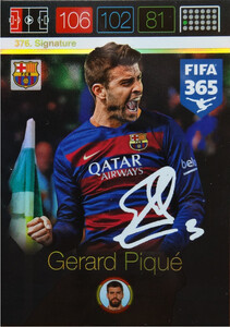 2016 FIFA 365 SIGNATURE Gerard Piqué #376