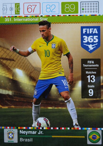 2016 FIFA 365 INTERNATIONAL STAR Neymar Jr. #351