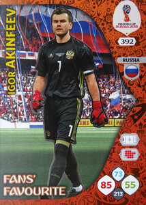 WORLD CUP RUSSIA 2018 FANS FAVOURITE AKINFEEV 392