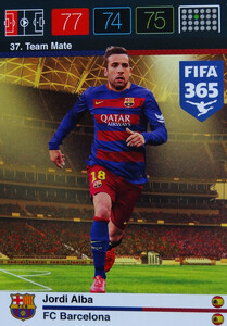 2016 FIFA 365 TEAM MATE FC BARCELONA Jordi Alba #37