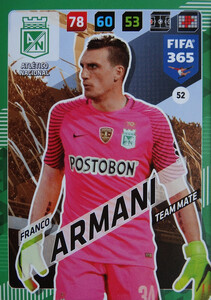 2018 FIFA 365 TEAM MATE Franco Armani #52