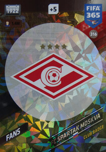 2018 FIFA 365 FANS LOGO Club Badge #316