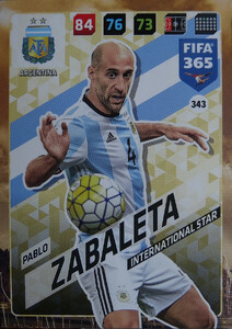 2018 FIFA 365 INTERNATIONAL STAR Pablo Zabaleta #343
