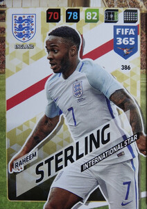 2018 FIFA 365 INTERNATIONAL STAR Raheem Sterling #386