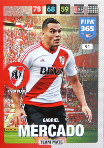 2017 FIFA 365 TEAM MATE Gabriel Mercado #91