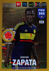 2017 FIFA 365 NATIONAL TEAM 	Cristián Zapata #345