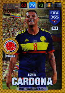 2017 FIFA 365 NATIONAL TEAM 	Edwin Cardona #349