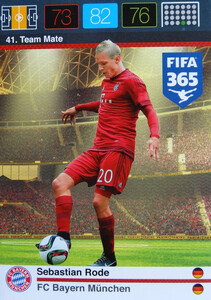 2016 FIFA 365 TEAM MATE FC BAYERN MUNCHEN Sebastian Rode #41