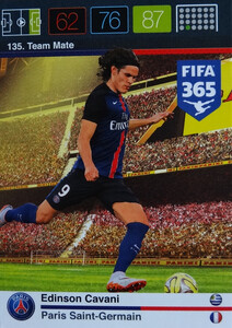 2016 FIFA 365 TEAM MATE PARIS SAINT-GERMAIN Edinson Cavani #135