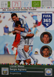 2016 FIFA 365 INTERNATIONAL DOUBLE TROUBLE Messi/Agüero #362