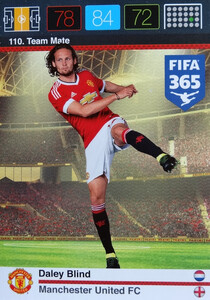 2016 FIFA 365 TEAM MATE MANCHESTER UNITED FC Daley Blind #110