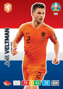 EURO 2020 TEAM MATE Joel Veltman #231