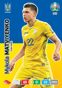 EURO 2020 TEAM MATE Mykola Matwijenko #353