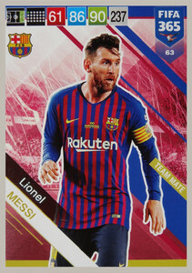 2019 FIFA 365 TEAM MATE  Lionel Messi #63