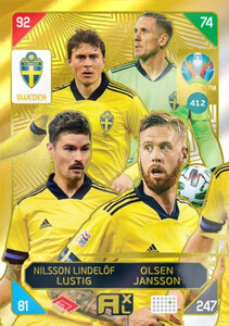 2021 Kick Off EURO 2020 - SCANDINAVIAN STAR Olsen / Lindelöf / Mikael Lustig / Jansson 412