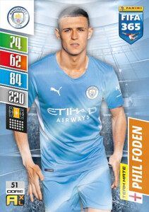 2022 FIFA 365 Manchester City TEAM MATE Phil Foden #51