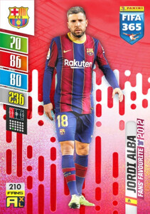 2022 FIFA 365 FC Barcelona FANS  Jordi Alba #210