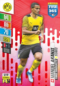 2022 FIFA 365 Borussia Dortmund FANS Manuel Akanji #219