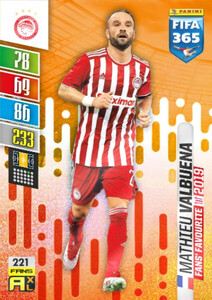 2022 FIFA 365 Olympiacos FC FANS Mathieu Valbuena #221