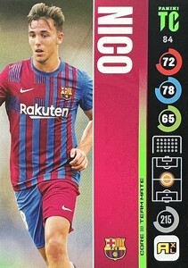 Top Class 2022 FC Barcelona TEAM MATE Nico #84