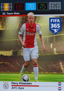 2016 FIFA 365 TEAM MATE AFC AJAX Davy Klaassen 20