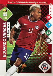 Road To FIFA World Cup Qatar 2022 Chile TEAM MATE Vargas #108