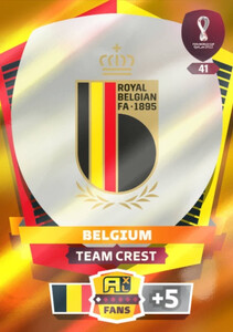 FIFA World Cup Qatar 2022 FANS Team Crest Belgium #41