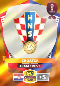 FIFA World Cup Qatar 2022 FANS Team Crest Croatia #77