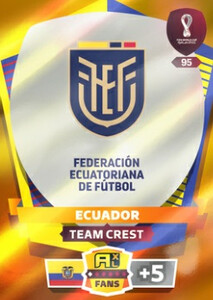 FIFA World Cup Qatar 2022 FANS Team Crest Ecuador #95