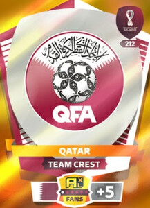 FIFA World Cup Qatar 2022 FANS Team Crest Qatar #212