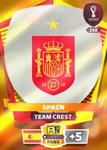 FIFA World Cup Qatar 2022 FANS Team Crest Spain #248