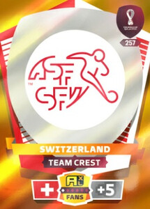 FIFA World Cup Qatar 2022 FANS Team Crest Switzerland #257