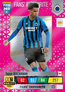 2023 FIFA 365 Club Brugge KV FANS' FAVOURITE Buchanan #37