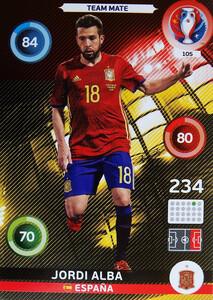 EURO 2016 TEAM MATE Jordi Alba #105