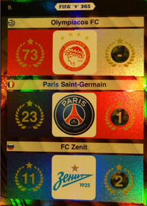 2016 FIFA 365 LOGO Olympiakos FC, Paris Saint-Germain, FC Zenit #9