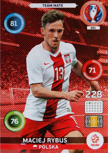 EURO 2016 TEAM MATE Maciej Rybus #251