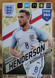 2018 FIFA 365 INTERNATIONAL STAR Jordan Henderson #380