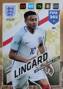 2018 FIFA 365 INTERNATIONAL STAR Jesse Lingard #381