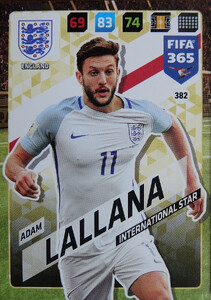 2018 FIFA 365 INTERNATIONAL STAR Adam Lallana #382