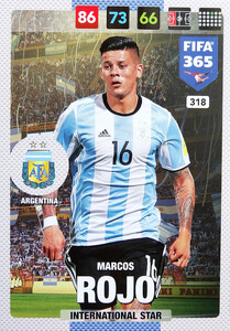 2017 FIFA 365 NATIONAL TEAM 	Marcos Rojo #318