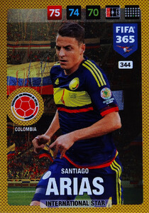 2017 FIFA 365 NATIONAL TEAM 	Santiago Arias #344