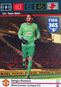 2016 FIFA 365 TEAM MATE MANCHESTER UNITED FC Sergio Romero #101