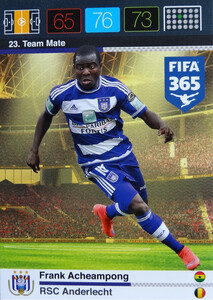 2016 FIFA 365 TEAM MATE RSC ANDERLECHT Frank Acheampong #23