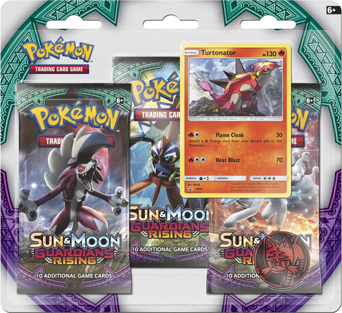 Pokémon TCG  Sun & Moon Guardians Rising Boosters 3 Booster Packs with Turtonator.jpg